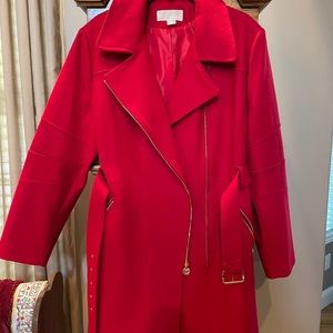 Michael Kors 2 XL red peacoat , never worn . NWOT.